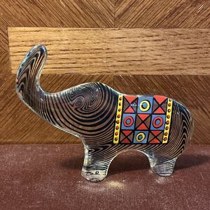 Vintage Abraham Palatnik Op-Art Lucite Elephant Figurine Sculpture Brazil MCM